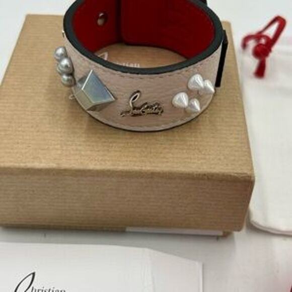 Christian Louboutin Paloma spike embellished leather bracelet. NWT. - Picture 11 of 11